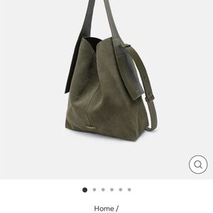 Large Songmont “Drippy” bag in green suede